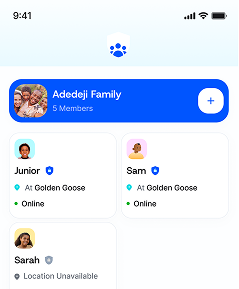FamilyShield family dashboard.